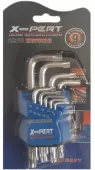 Ключи имбусовые *X-PERT* звёздочки 9шт, средние, арт. №120.34